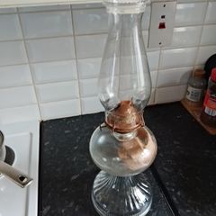 Vintage Original Eagle Glass Oil Lamp