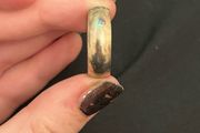Silver band ring