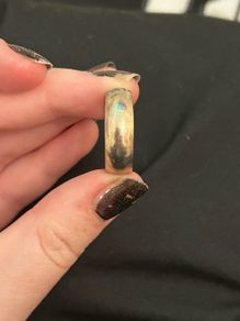 Silver band ring