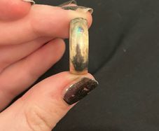 Silver band ring