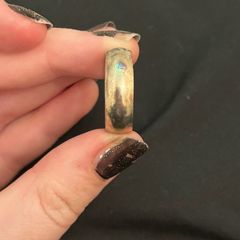 Silver band ring