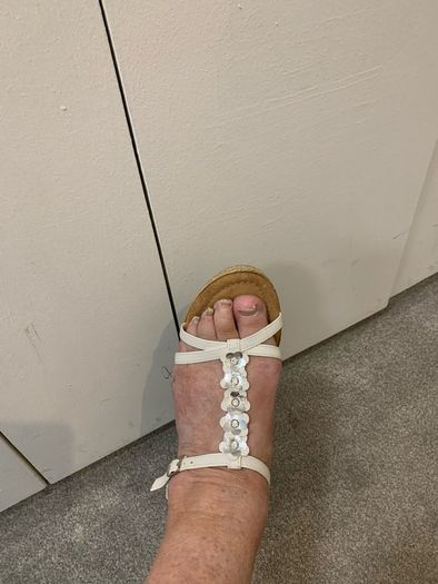 White sandals