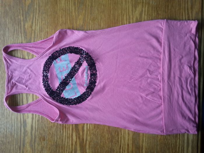 Pink top with nice detail at the back