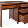 EBONY OFFICE DESK Dark Chestnut finish and a black leather inlay. Image 2