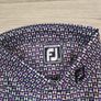 New FootJoy FJ Patterned Golf Polo Shirt Mens Medium Image 6