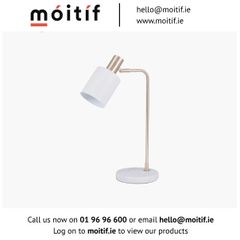 Indy Table Lamp - White/Gold