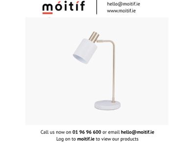 Indy Table Lamp - White/Gold