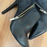 River island black leather and suede zip shoe boot Image 4