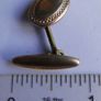 Antique Cufflinks engraved design, antique. Oval fronts  gilt,  c1900. Image 9