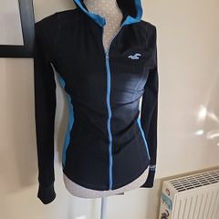 Hollister navy zipped top uk8-10