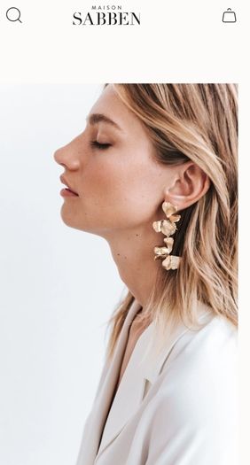 Maison Sabben 24 carat gold earrings