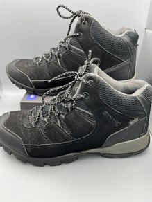 Mens Regatta Holcombe Mid Waterproof Walking Boots - Black Granite UK 7