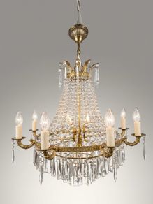 Early 20th Century Antique French Waterfall Chandelier