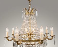 Early 20th Century Antique French Waterfall Chandelier