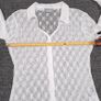 Wallis Cream White Sheer Floral Openwork Lace Button-Up Shirt Blouse 14UK/42EU Image 8