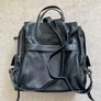 Dark Brown Unisex Leather Backpack Image 5