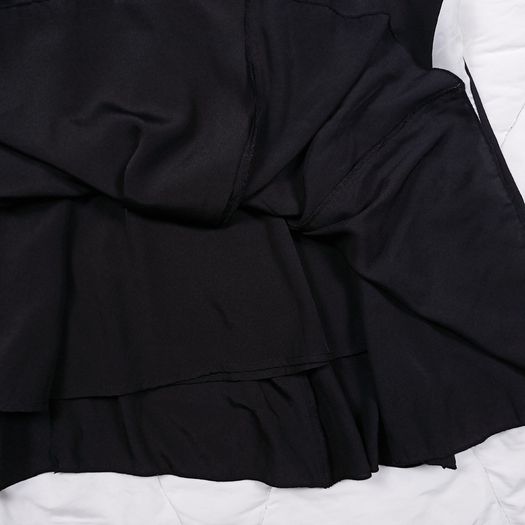 Apart Black White Ruffle Trim Colorblock Sleeveless A-Line Midi Dress 12UK/40EU