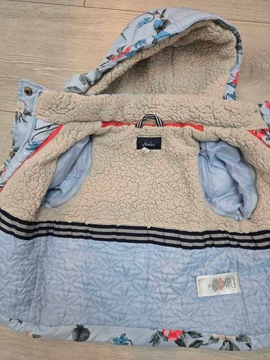 Joules flower girl's padded 2 in 1 jacket and vest