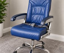 Kenya Airways Boeing 737-800 Aircraft Seat Upcycled Office Chair with Life Jacket
