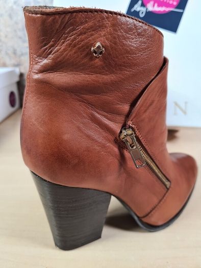 Amy Huberman Bourbon leather suede ankle boots bundle Size UK 4 EU 37 Forever young navy blue suede Private number brown leather