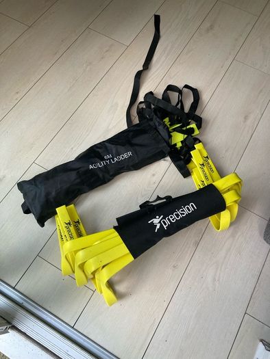 fitness med ball, slam ball, agility ladder, hurdles