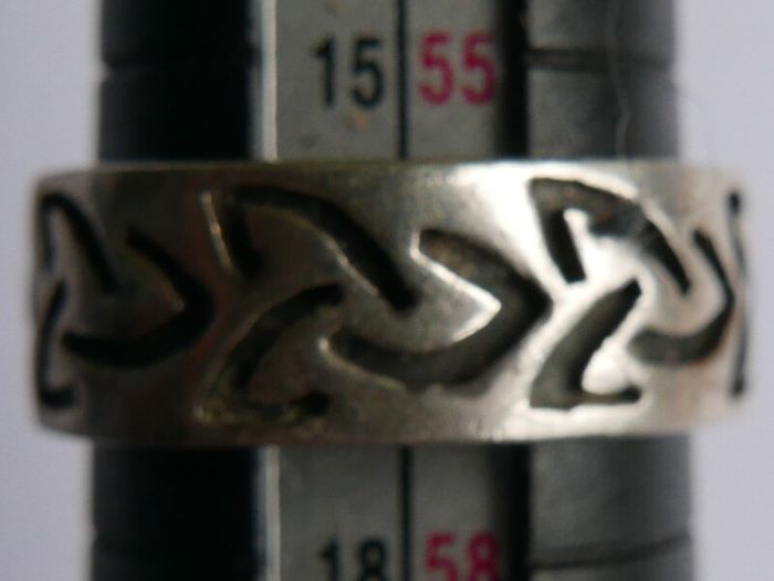 Vintage Sterling Silver Celtic Knot Ring Size P1/2 - 6,94g