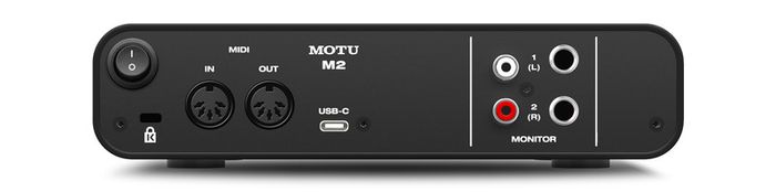 MOTU M2 USB-C Interface + Desk Mount