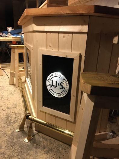 Corner Home Bar Timber Bar Counter