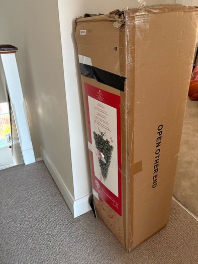 7 Foot Slim Silverthorne Christmas Tree from Dunnes Stores
