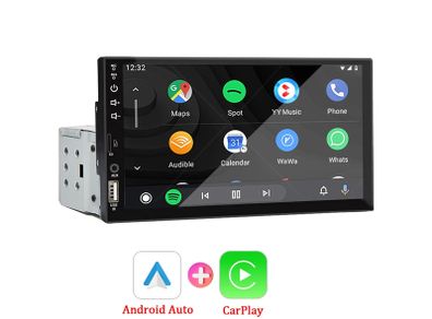 7 inch Car Radio 1 Din Carplay Android Auto Multimedia Player HD Touch Screen FM AUX Input Bluetooth Mirror Link Universal Autoradio