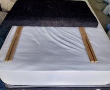 Single black divan bed with 2 drawers, mattress and headboard