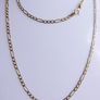 Vintage (long over 24") Solid 9ct Yellow Gold 375 Figaro Necklace length 24,2" - 3,9g Image 3