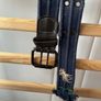 boys belt Abercrombie navy with leather 46cm Image 2