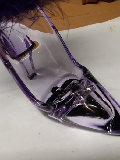 Trinket tray glass high heel