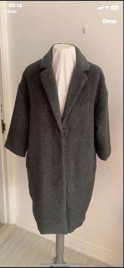 coat Bnwt charcoal size 10/12