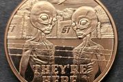 1 Avdp Oz Copper Area 51 They're Here Round