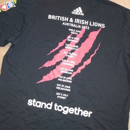 FREE POST Lions (M) Jersey Shirt Rugby British & Irish adidas Britain Ireland Wales Scotland England Australia Tour Tee Medium