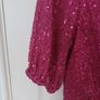 Ladies Lipsy Cerise Pink Sequin Top Size 10 Image 5