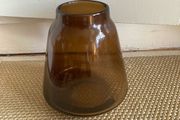 Stylish glass amber vase