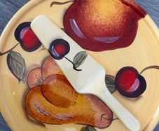 Beautiful Hand-Painted Ceramic Cake Set (2 Pieces, Excellent Condition)