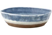 Large Porcelain Blue Serving Salad Bowl 27 cm