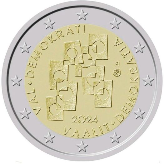Finland 2 Euro Commemorative Coin 2024 - Elections and Democracy. Uncirculated.