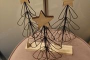 Contempory Wood and metal christmas tree set