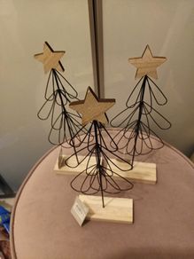Contempory Wood and metal christmas tree set