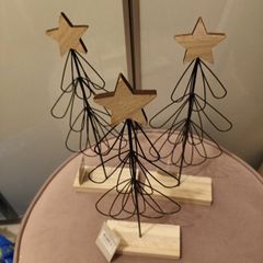 Contempory Wood and metal christmas tree set