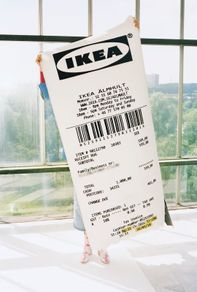 IKEA Off White receipt rug