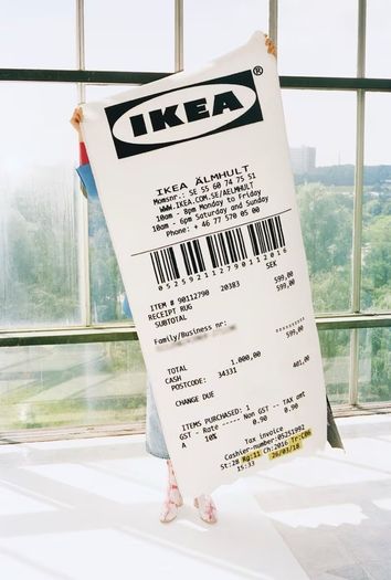 IKEA Off White receipt rug