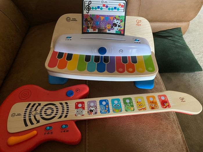 Baby Einstein Together in Tune Magic Touch Piano & Guitar Wooden Musical Toy Bundle