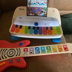 Baby Einstein Together in Tune Magic Touch Piano & Guitar Wooden Musical Toy Bundle