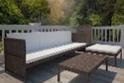 Brown Garden Lounge Set | PE rattan | Large | Modular